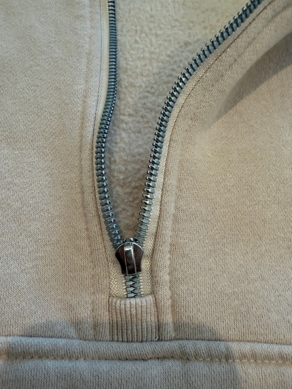 Cropped Scuba Half-Zip Pullover Sweatshirt Size M - Picture 3 of 3